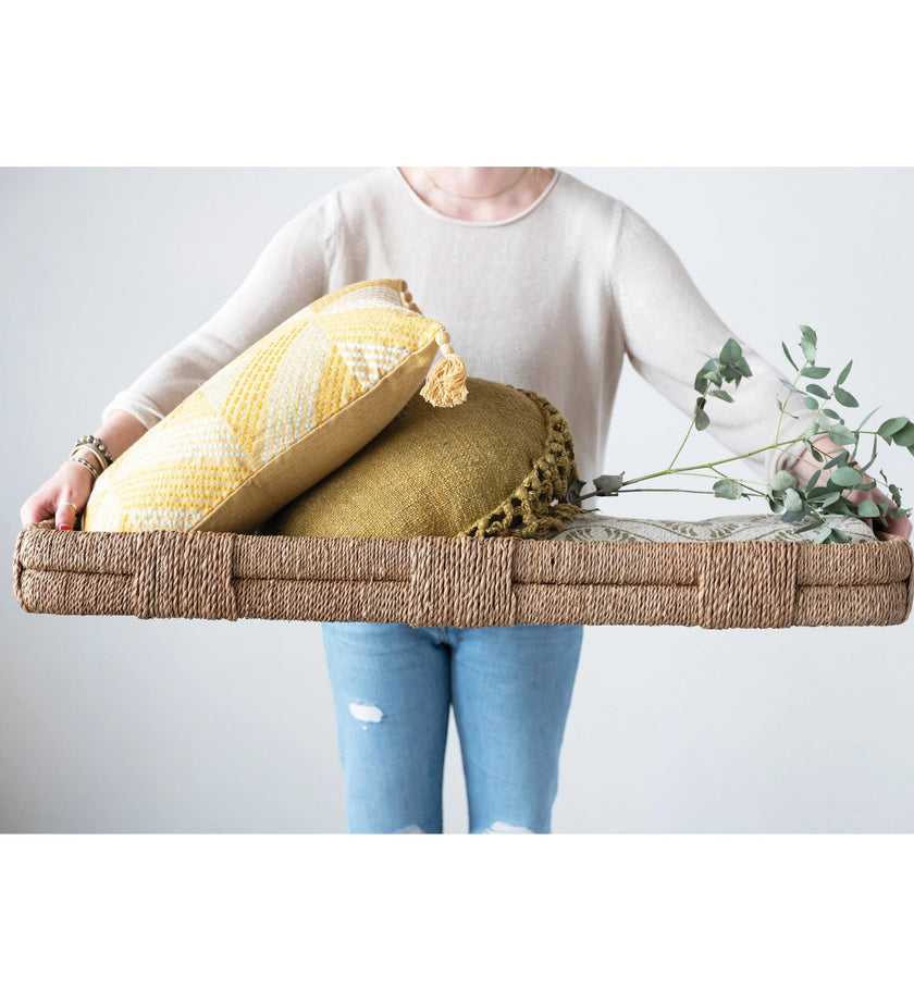 Woven Bankuan Tray with Handles - secondary