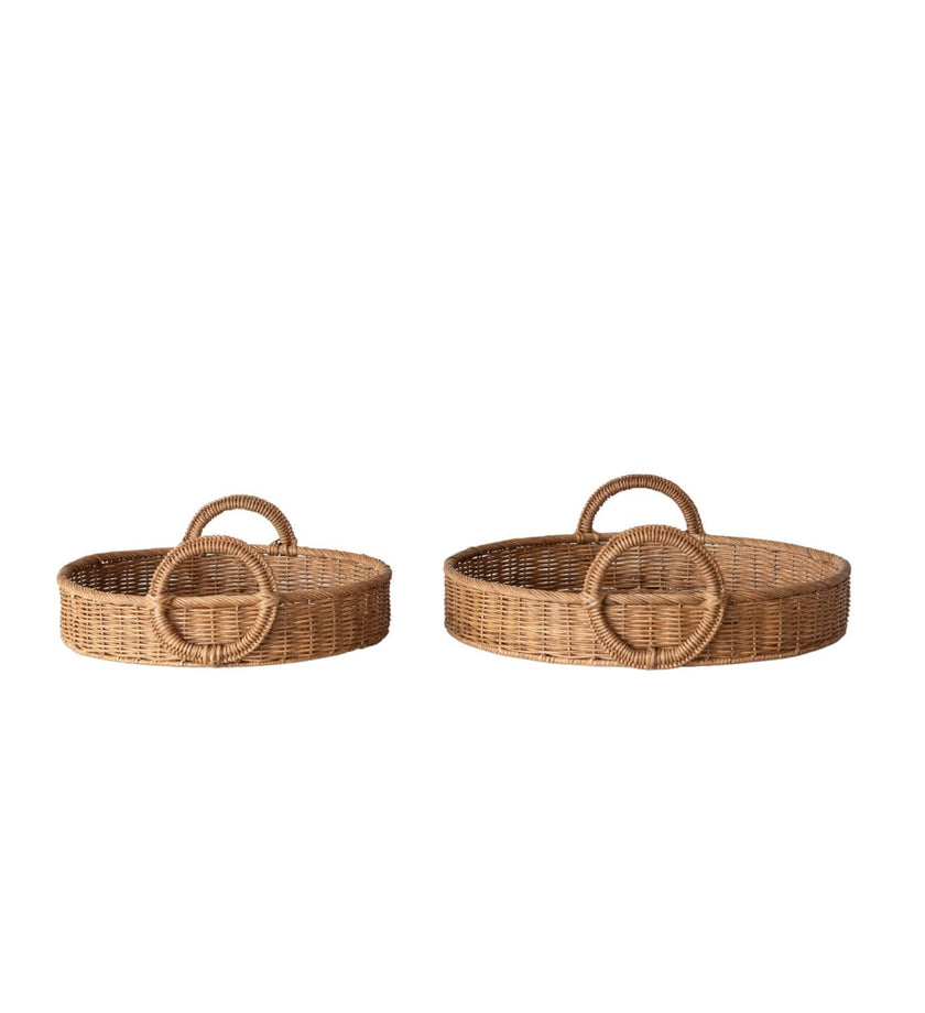 Woven Rattan Trays