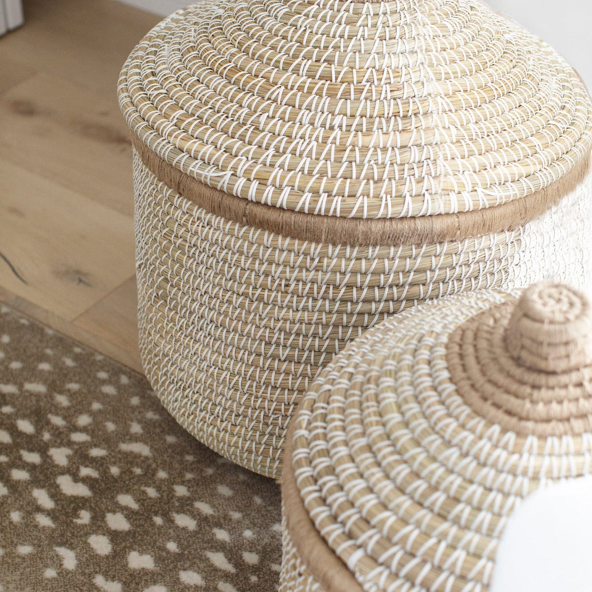 Creative Co-op Woven Seagrass Storage Baskets