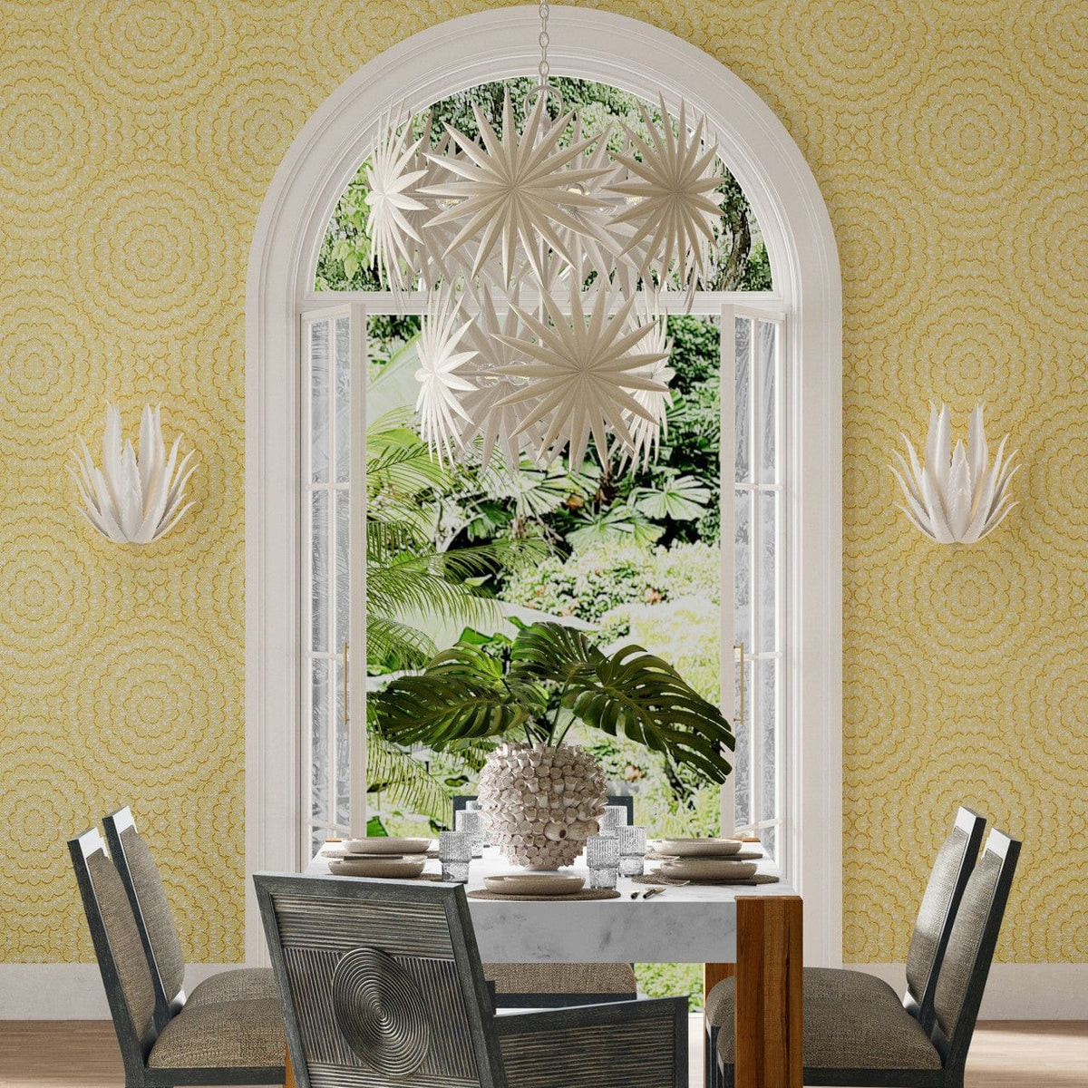 Currey & Company Bismarkia Chandelier Chandeliers