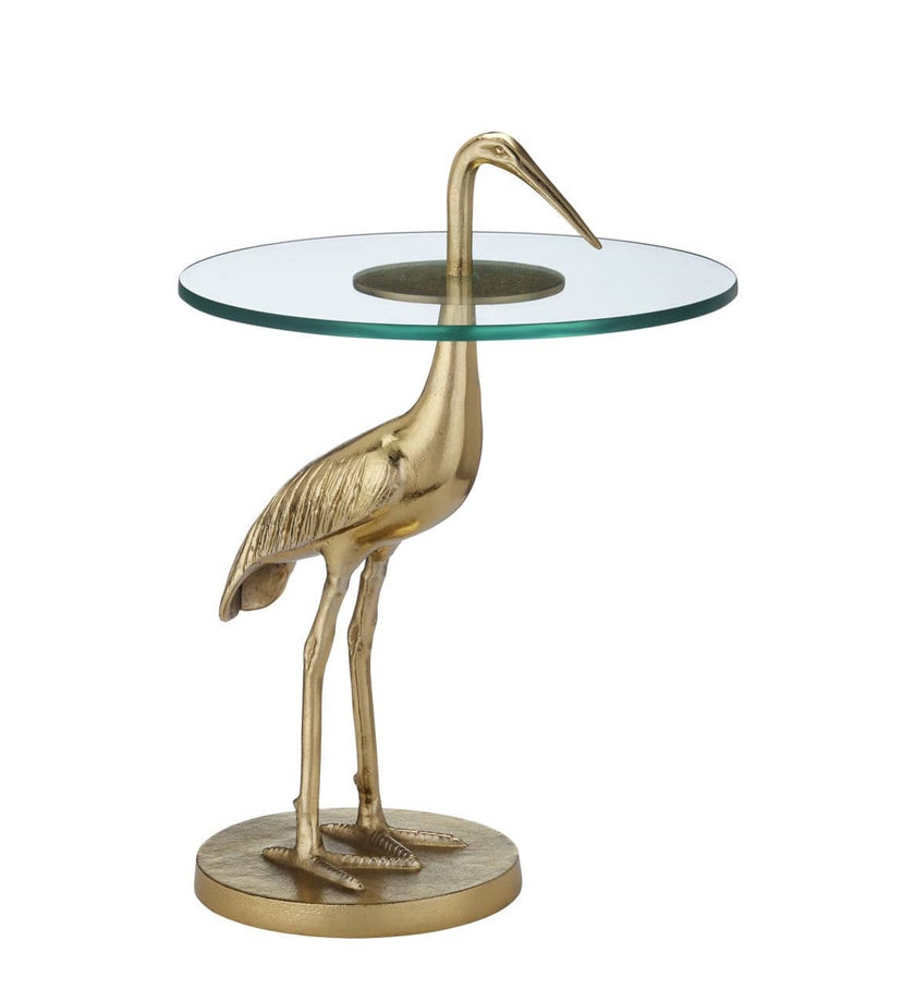 Crane Brass Accent Table