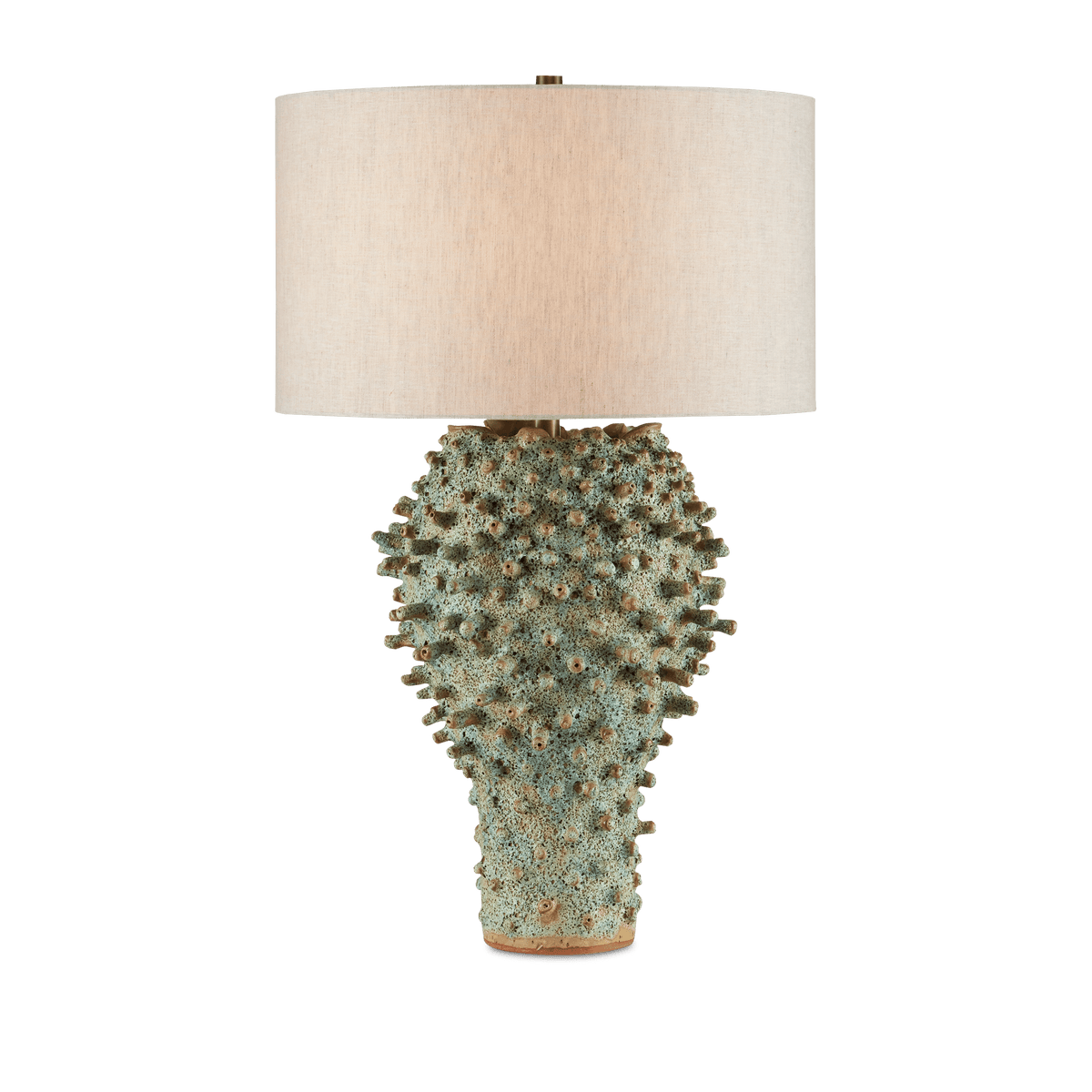 Currey & Company Sea Urchin Green Table Lamp Table Lamps 6000-0744