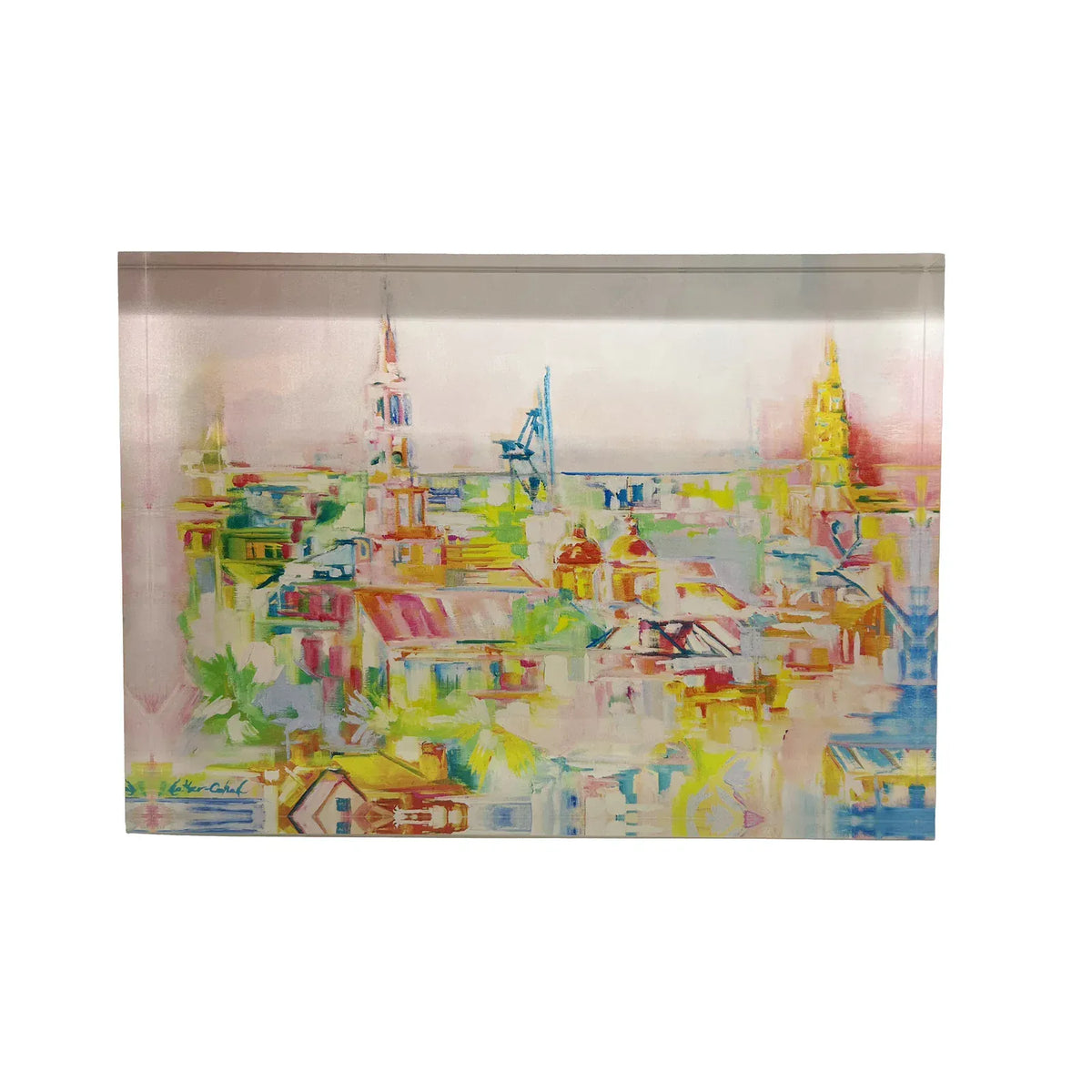Danielle Cather-Cohen Acrylic Block / 4in x 6in / No Mount Colorful Charleston Artwork ColorfulCharleston4x6AcrylicBlock