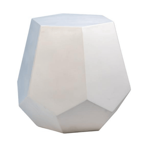 Dovetail Geometric Cement Stool Accent Tables DOV26013