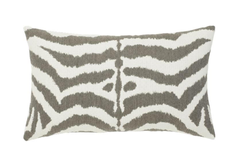 Zebra Gray Outdoor Pillow - secondary