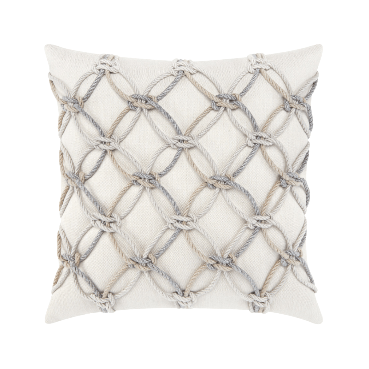 Elaine Smith 20" x 20" Grigio Rope Pillow Throw Pillows 29X2RGRI