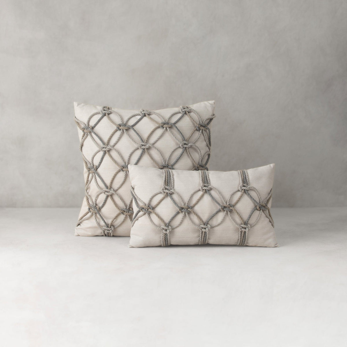 Elaine Smith Grigio Rope Pillow Throw Pillows
