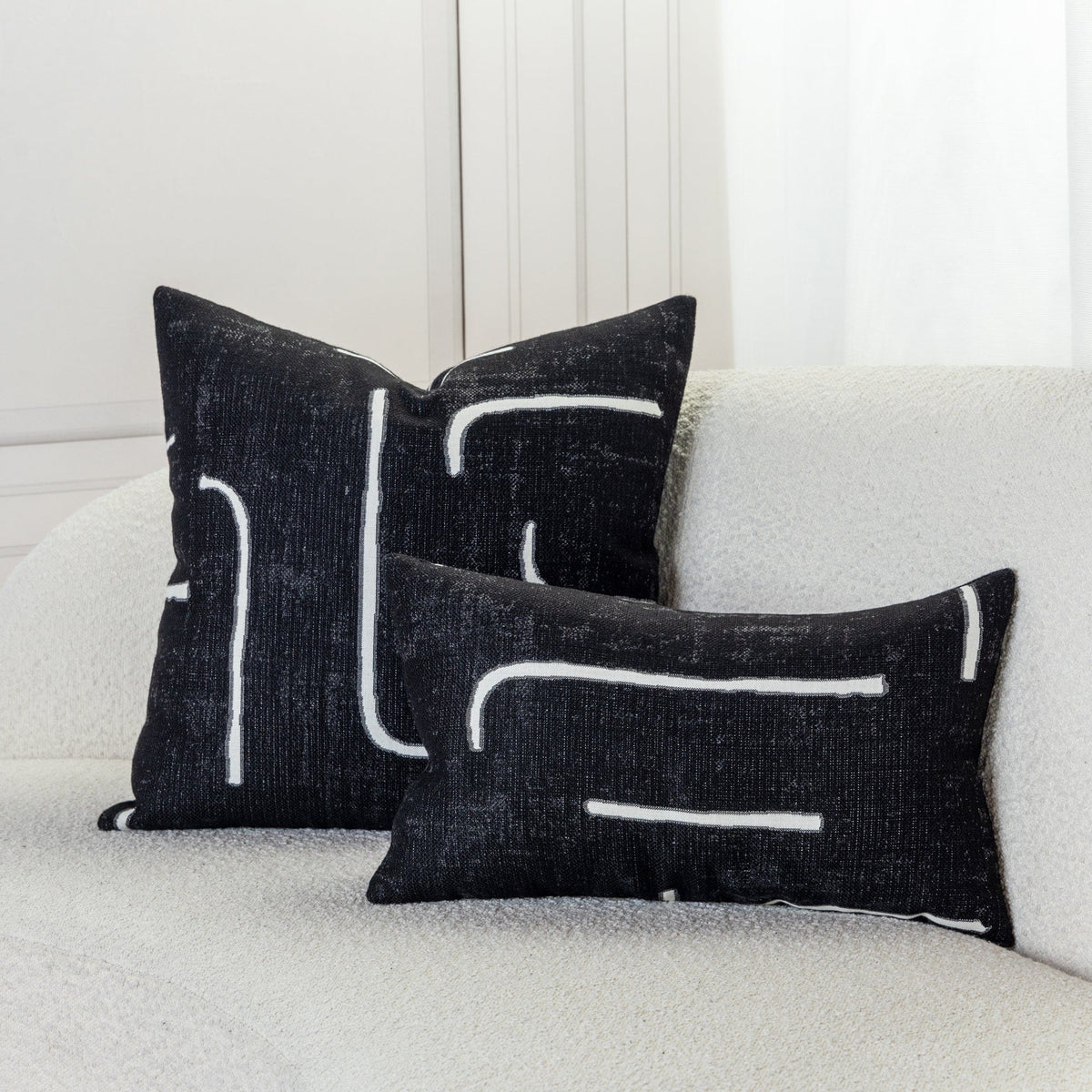 Elaine Smith Instinct Ebony Pillow Throw Pillows