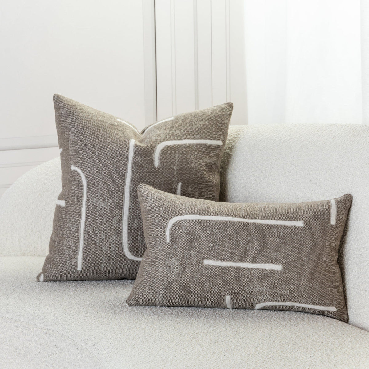 Elaine Smith Instinct Taupe Pillow Throw Pillows