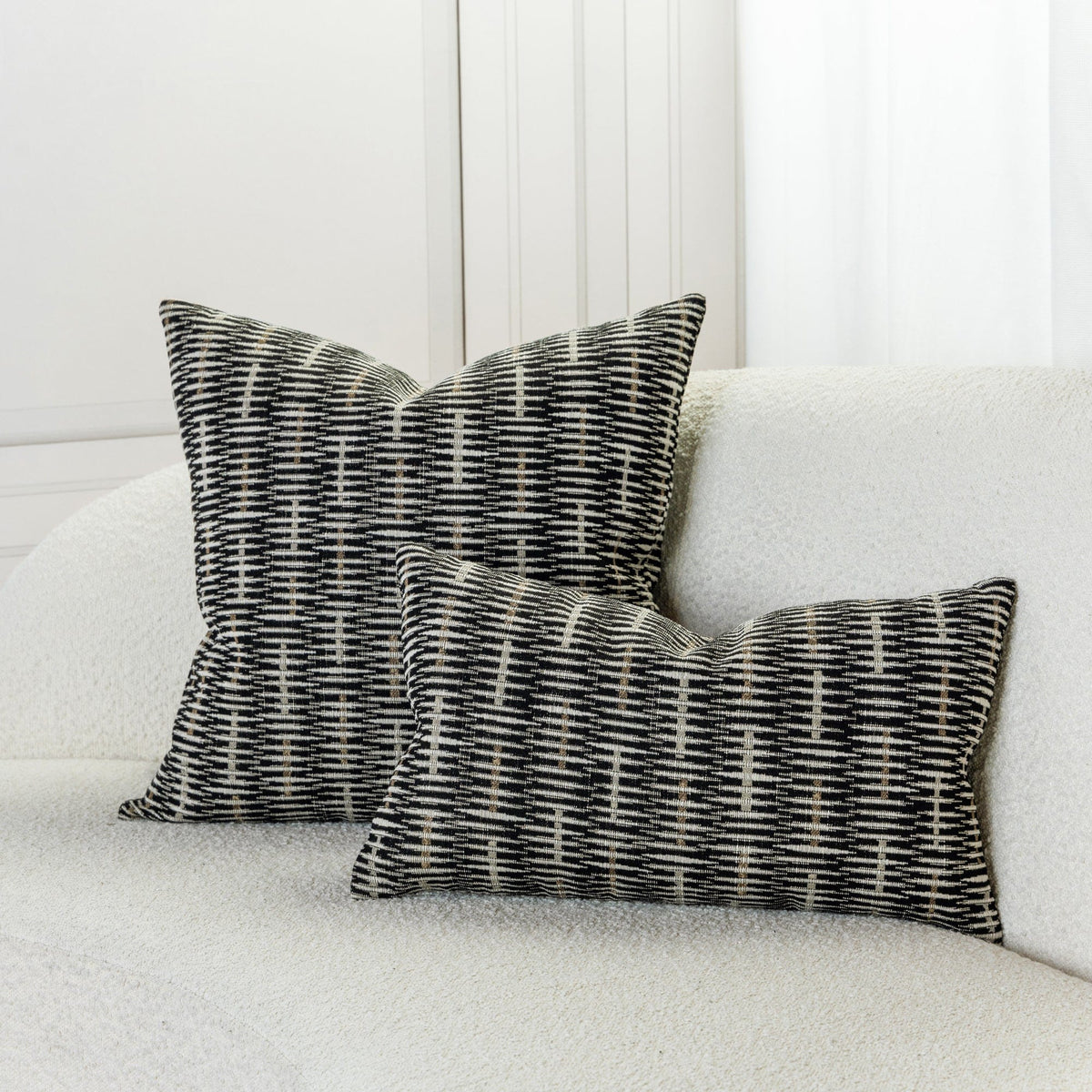 Elaine Smith Intertwine Ebony Pillow Throw Pillows