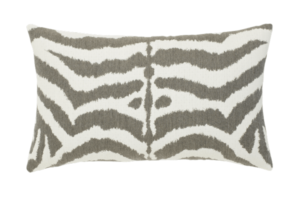 Elaine Smith Zebra Gray Outdoor Pillow Outdoor Pillow