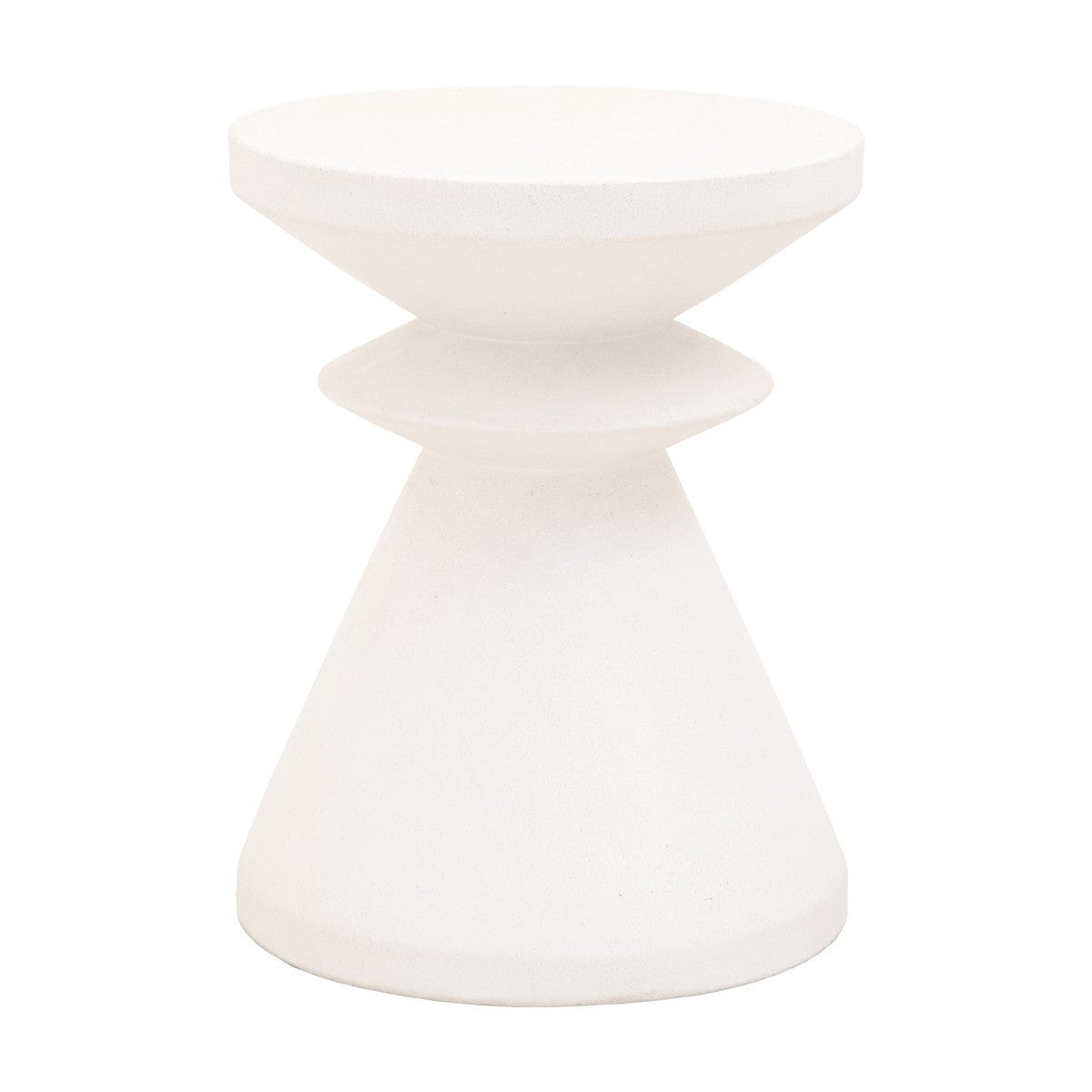 Modern Geo Accent Table White Megan Molten