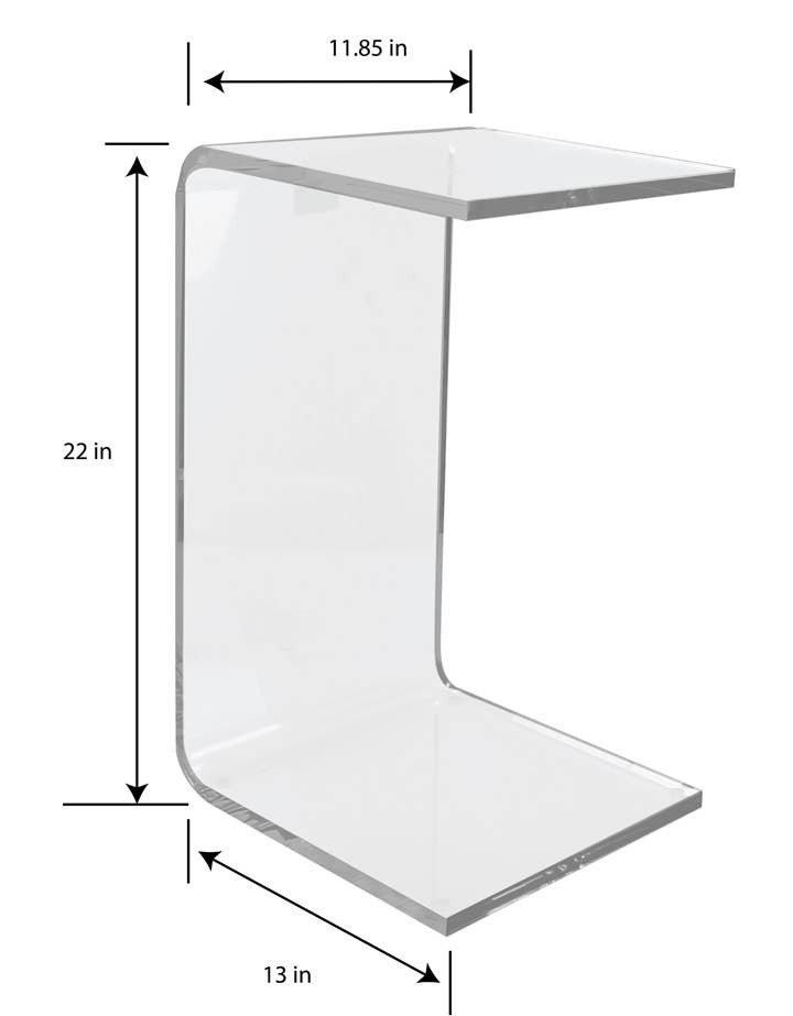 Faire Acrylic C-Shaped Table Furniture HT904201PB-4