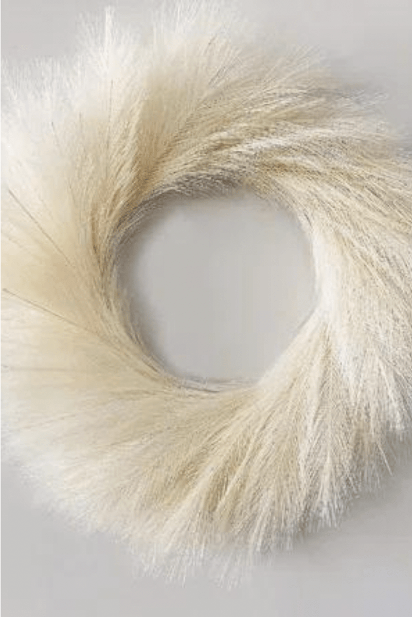 Faire Faux Pampas Wreath Seasonal & Holiday Decorations FauxPampasWreath