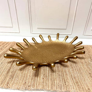 Faire Gold Oval Splash Dish Decorative Trays 16222