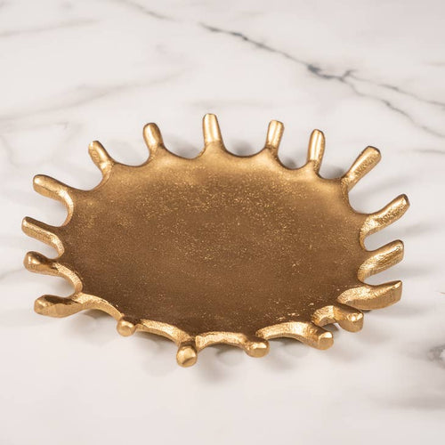 Faire Gold Oval Splash Plate Decorative Trays 16401