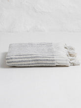 Faire Light Grey Striped Terry Hand Towel Towels STRIPEDHT03