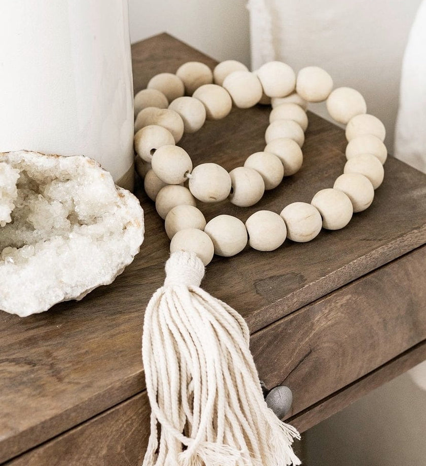 Natural Decor Beads with Tassel - secondary