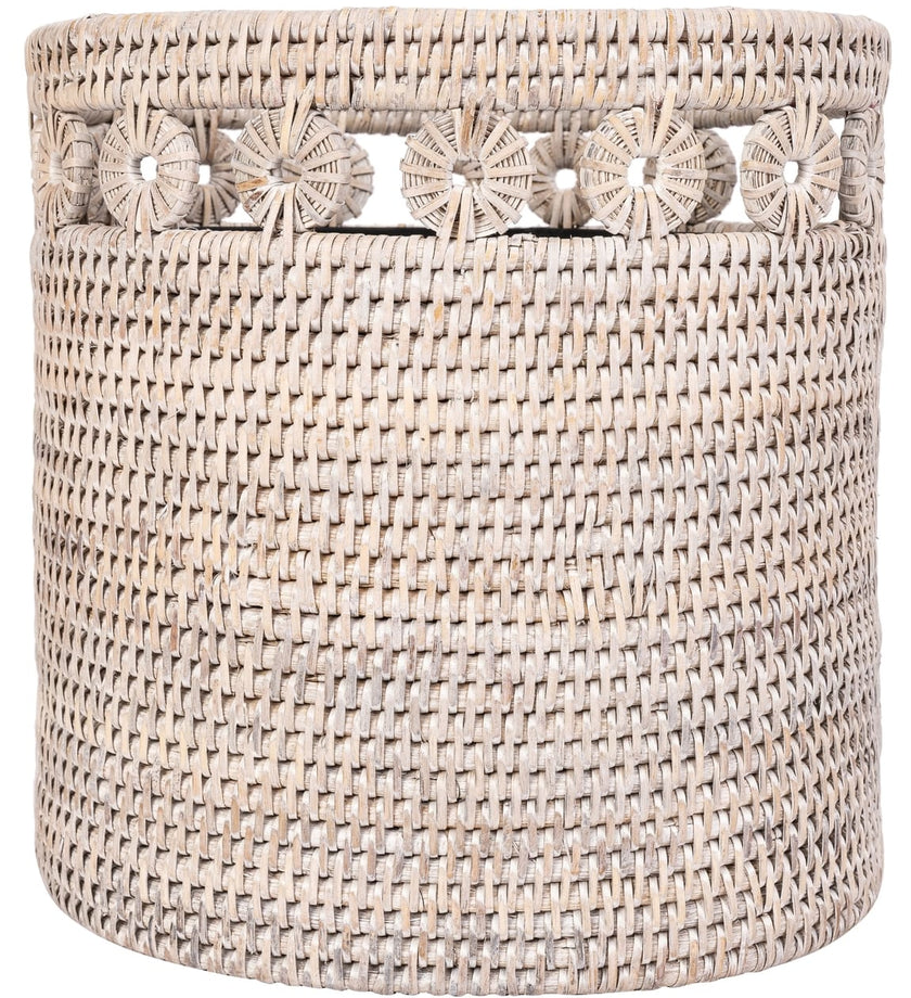 Oval Rattan Waste Basket