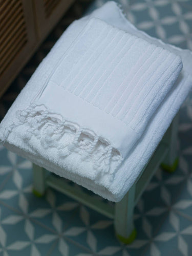 Faire White Terry Hand Towel Towels OTTOMANHT01