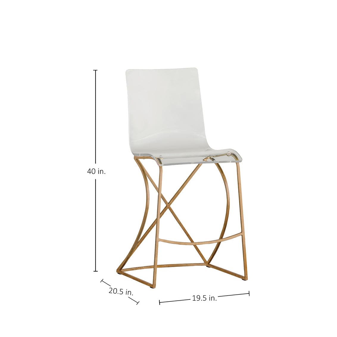 Gabby Johnson Counter Height Stool - Gold Counter Stools SCH-151135
