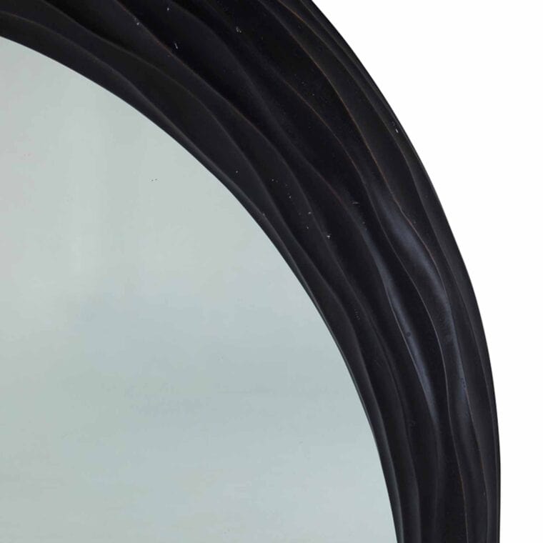 Gabby Swell Carved Wood Mirror Black Mirrors SCH-169130Swell