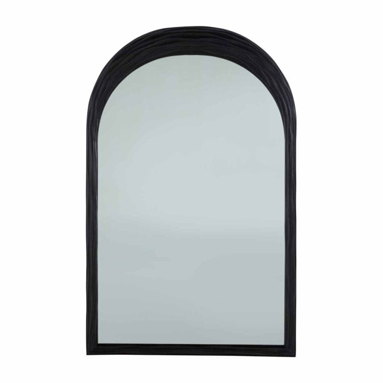 Gabby Swell Carved Wood Mirror Black Mirrors SCH-169130Swell