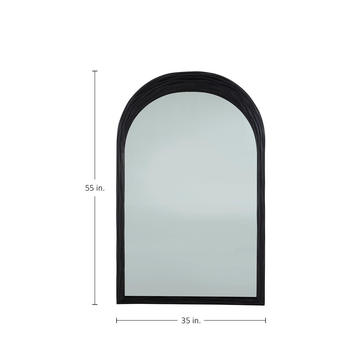 Gabby Swell Mirror - Black Wall Mirrors SCH-169130