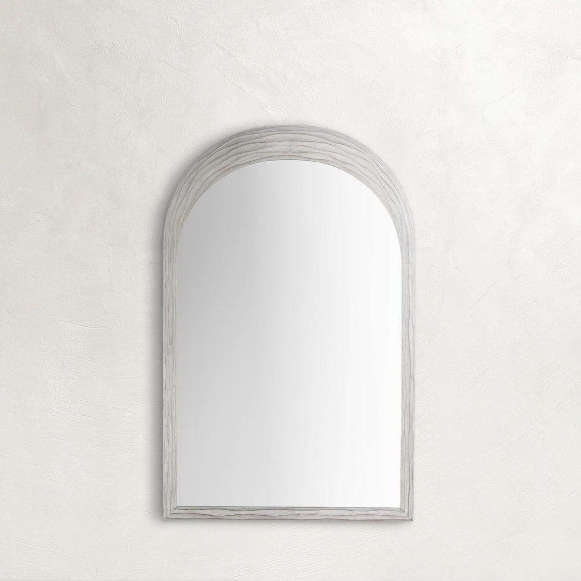 Gabby Swell Mirror - White Wall Mirrors SCH-169135