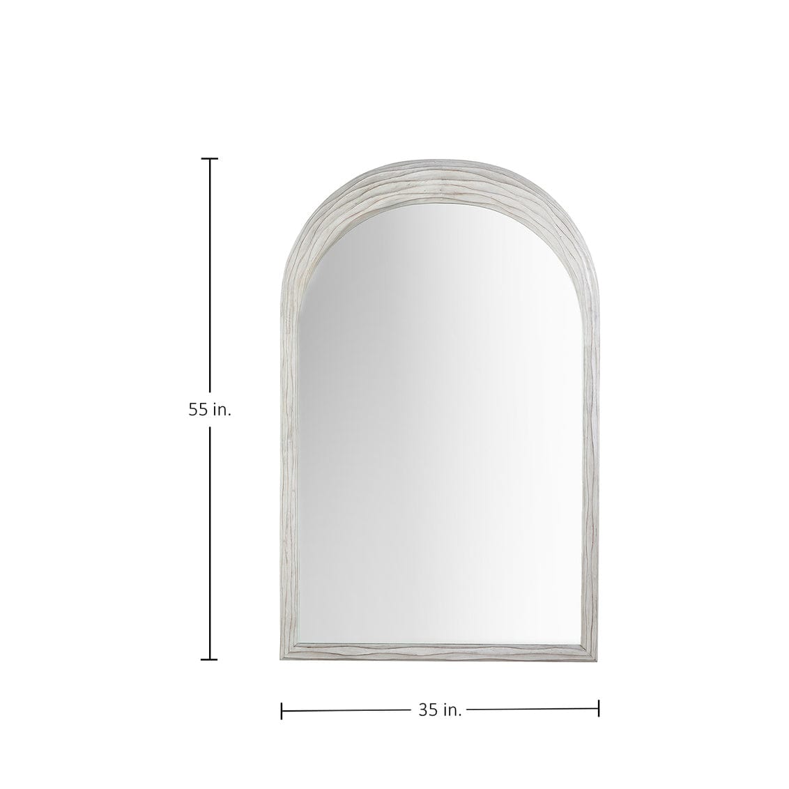 Gabby Swell Mirror - White Wall Mirrors SCH-169135