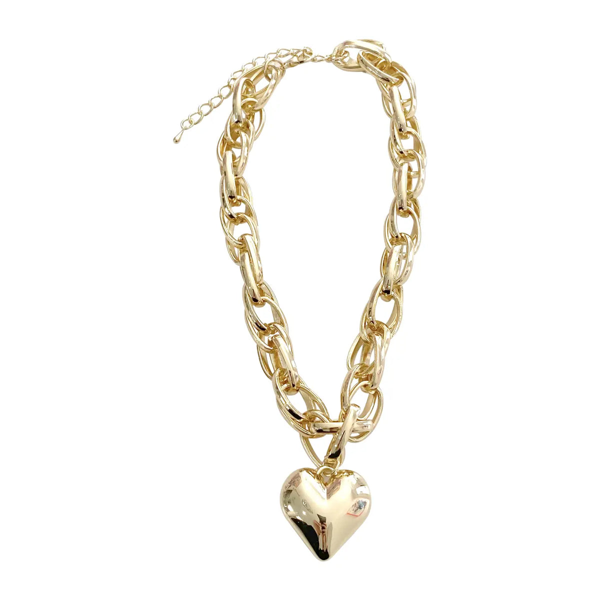 Gemelli Gold Alyssa Heart Chain Necklace Necklaces