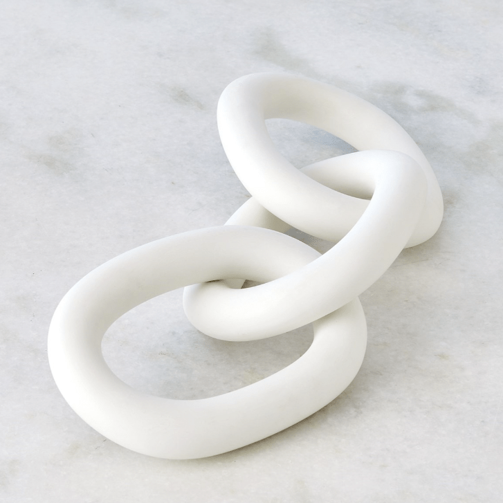 Global Views 3 Ring Chain-Matte White accessorie ASH3.30041