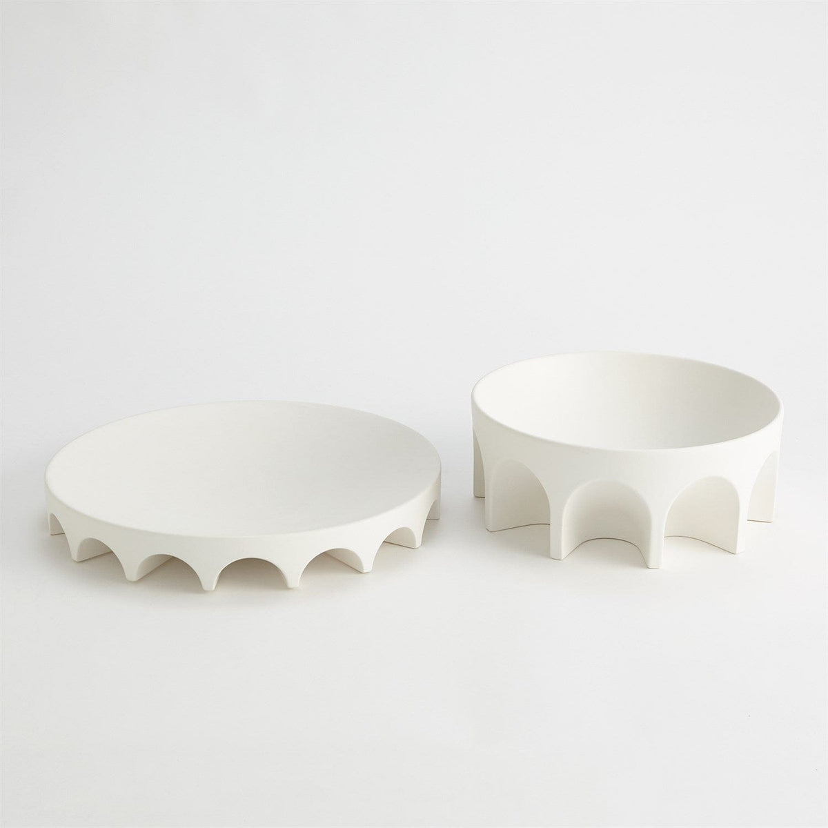 Global Views Arches Tabletop Pedestal Decorative Bowls ASH1.10052
