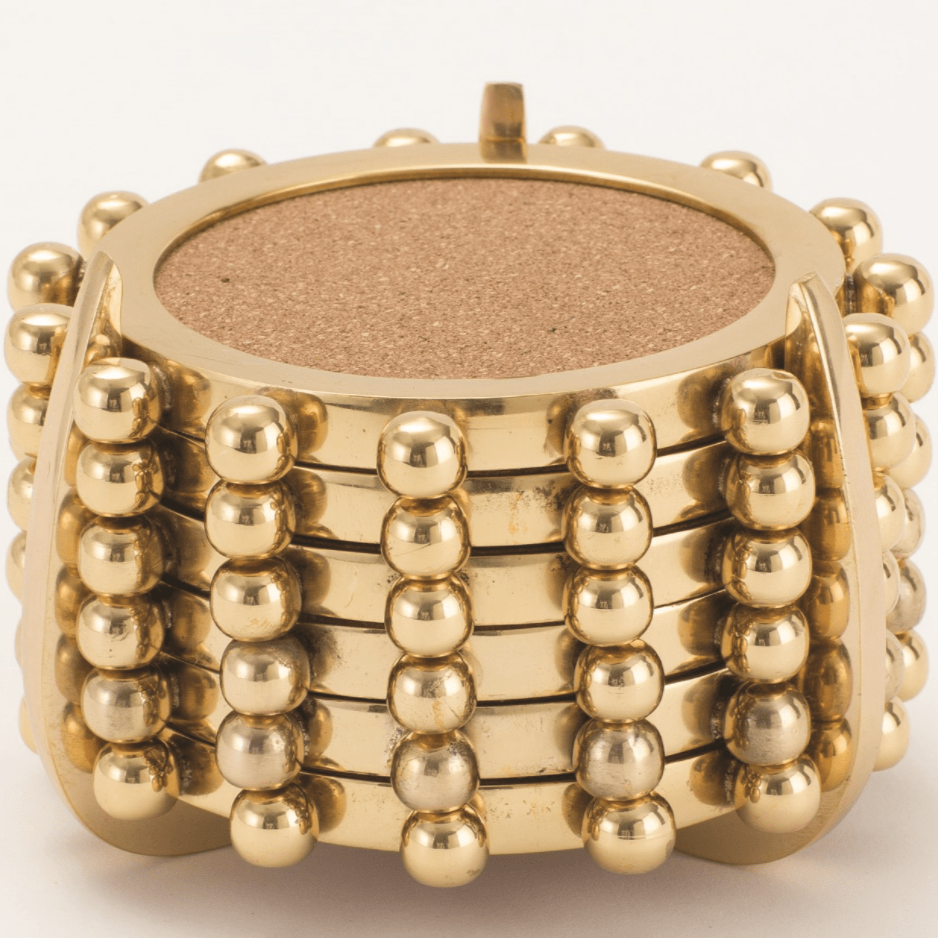 Global Views Brass Starburst Coasters JB9.90095