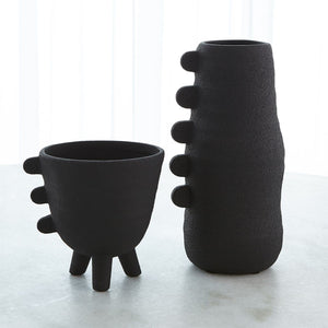 Global Views Primitive Porcelain 3 Leg Cache Vases