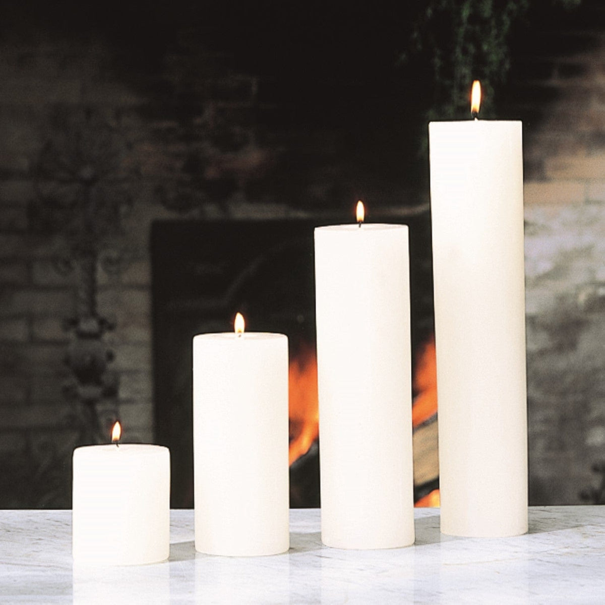 Global Views White Pillar Candle