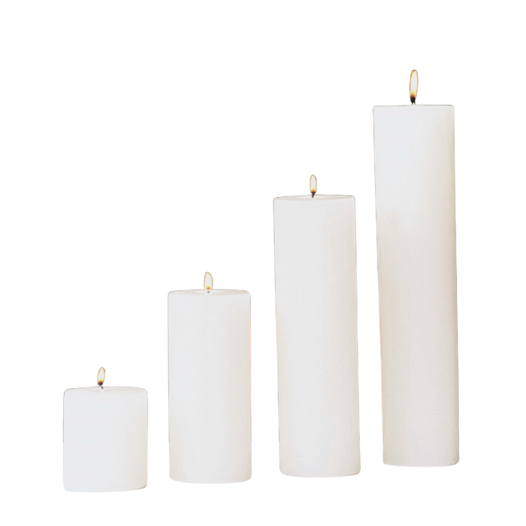 Global Views White Pillar Candle