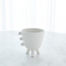Global Views White Primitive Porcelain 3 Leg Cache Vases WDS8188-GV