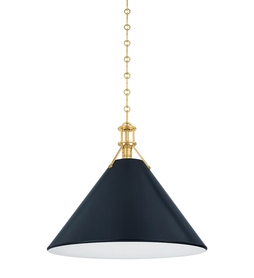 Painted No. 2 Pendant - Darkest Blue - secondary