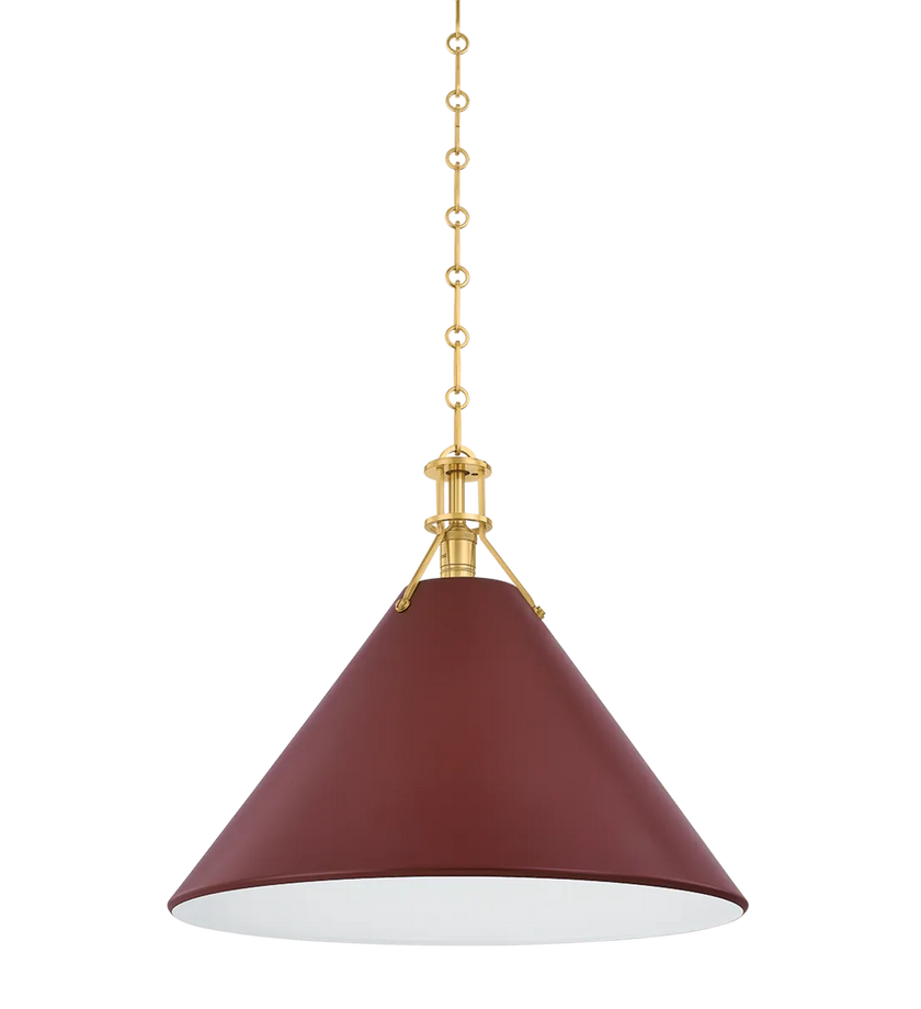 Painted No. 2 Pendant - Soft Crimson - secondary