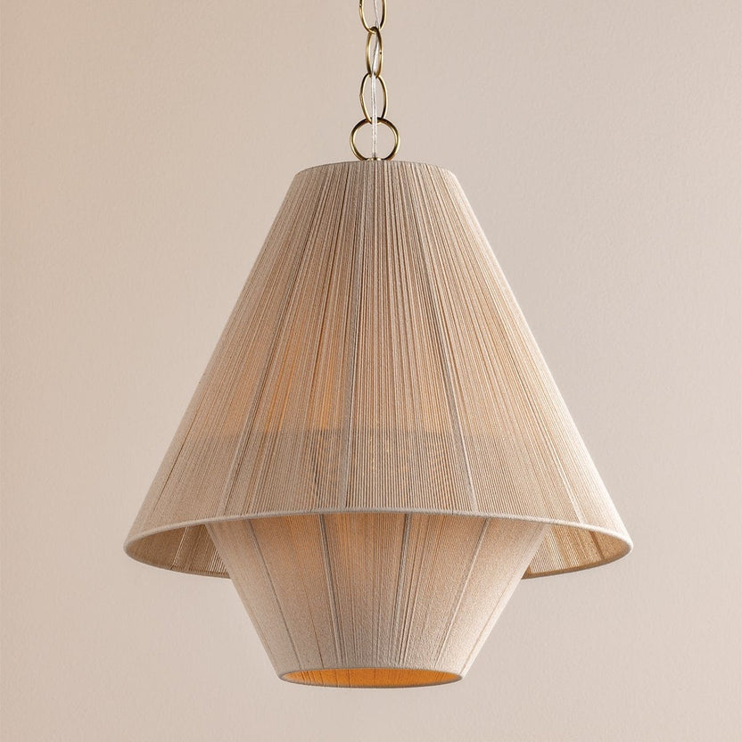 Image result for Eleanor Pendant Light - Elegant Layered String Shade Design - Megan Molten