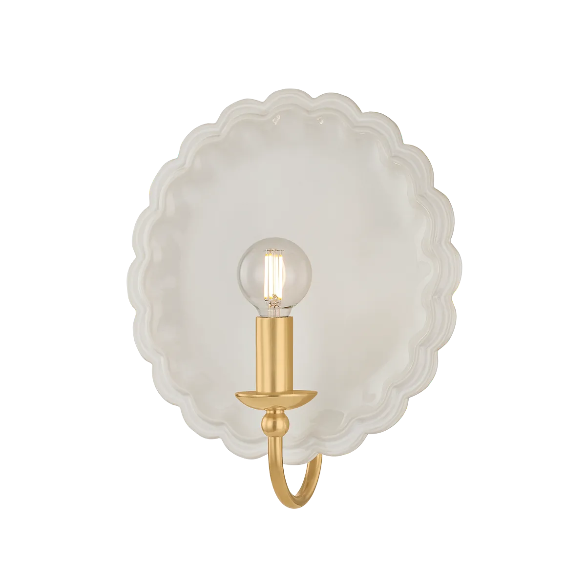 Hudson Valley Gossamer Ivory Paulette Wall Sconce Sconces H1140101-AGB/CSI