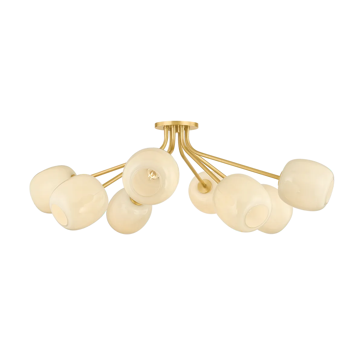 Hudson Valley Large Lisette Semi Flush Semi-Flush Mount H1092608-AGB