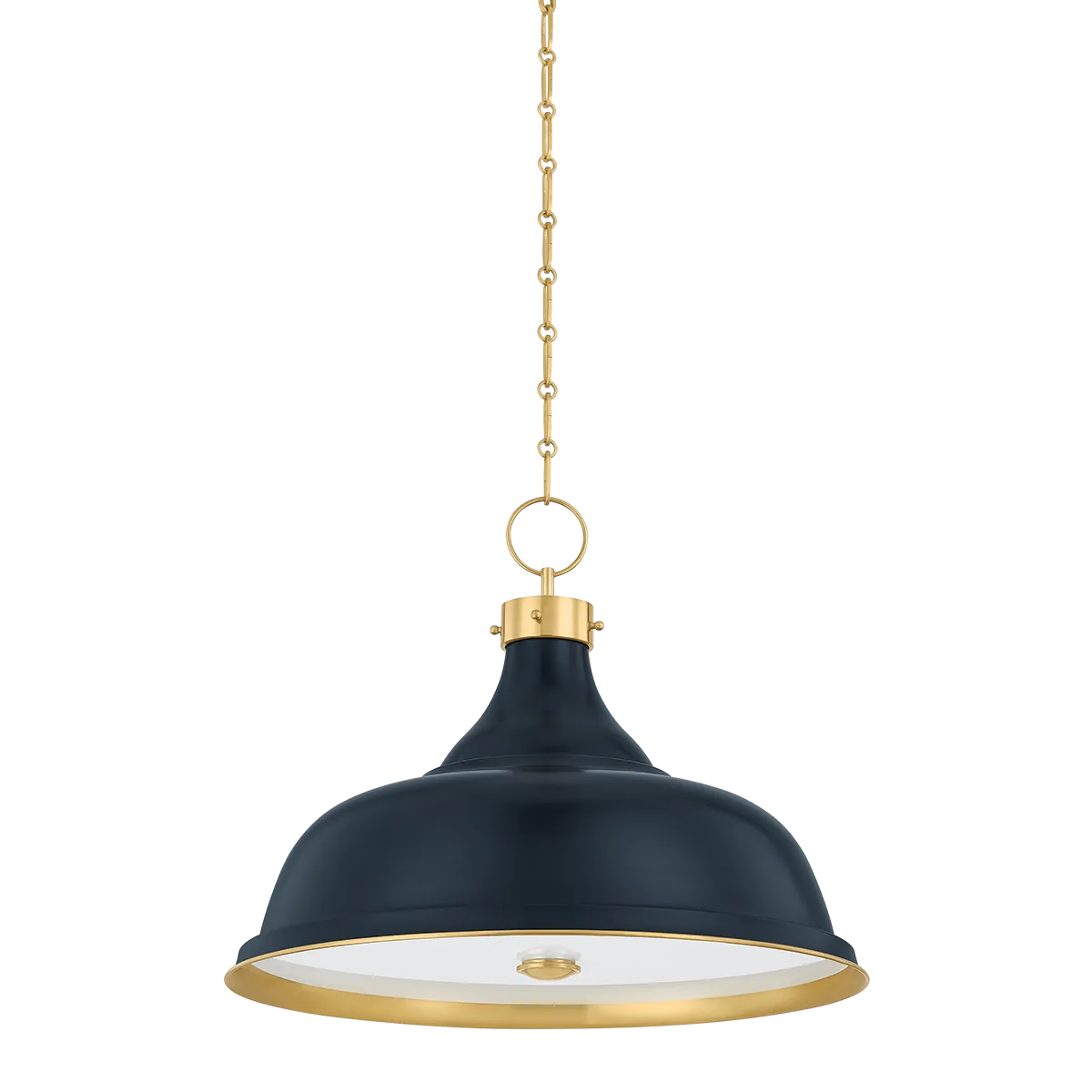 Hudson Valley Large Painted No. 1 Pendant - Darkest Blue Pendant MDS300L-AGB/DBL