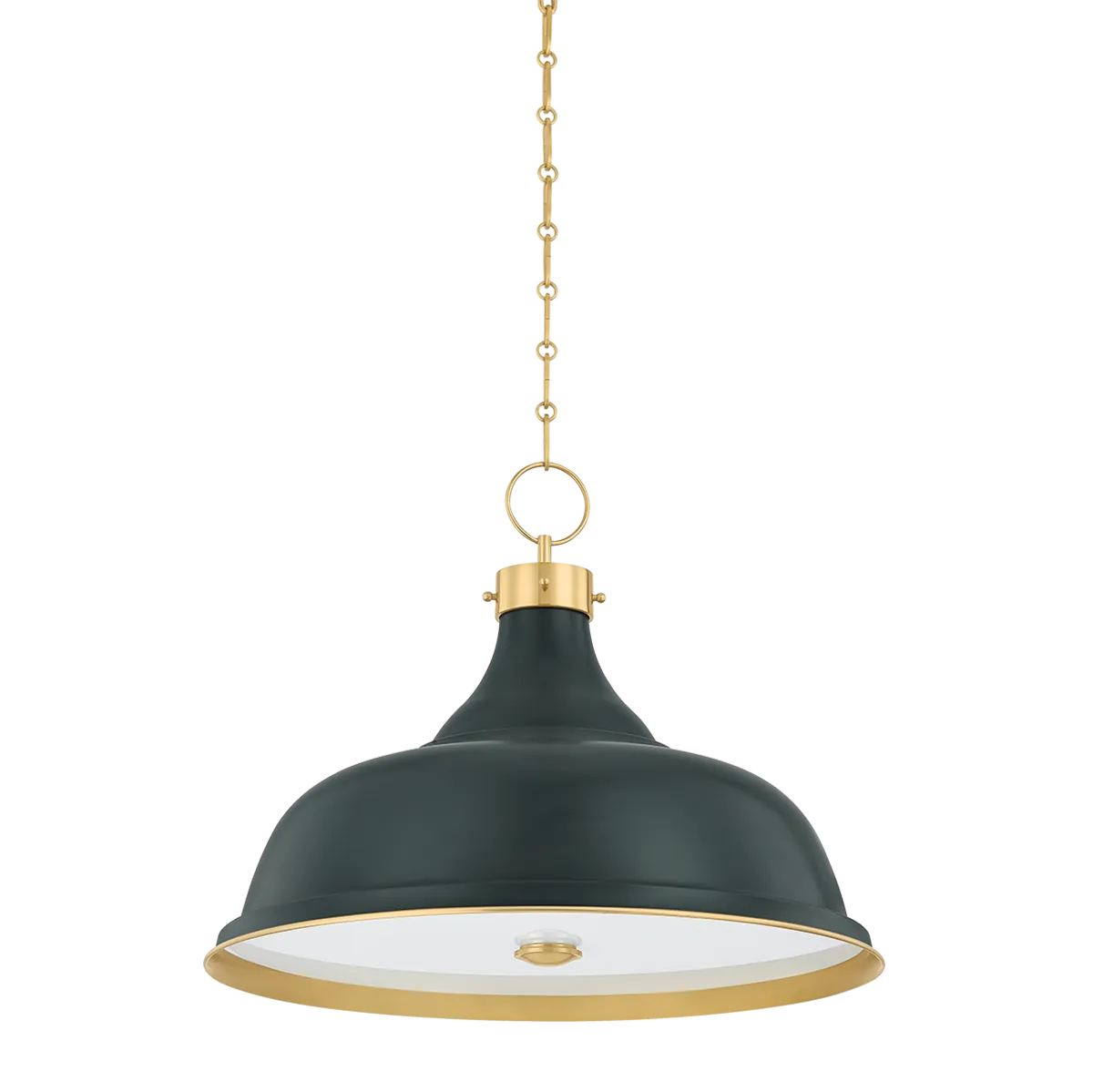 Hudson Valley Large Painted No. 1 Pendant - Soft Studio Green Pendant MDS300L-AGB/SSG