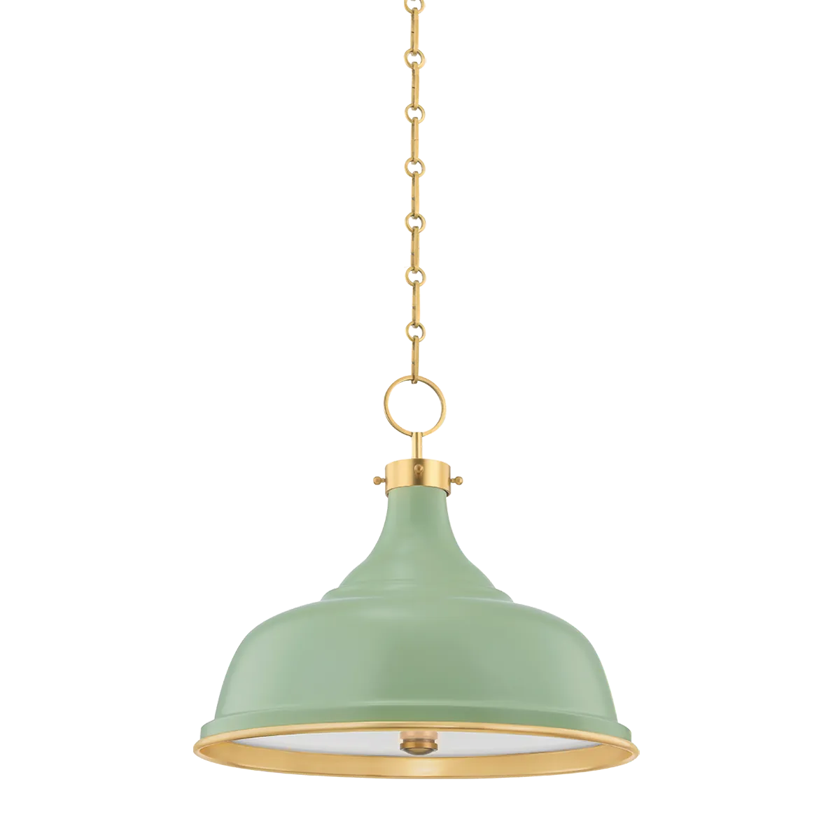 Hudson Valley Leaf Green Painted No. 1 Pendant Pendant MDS300-AGB/LFG