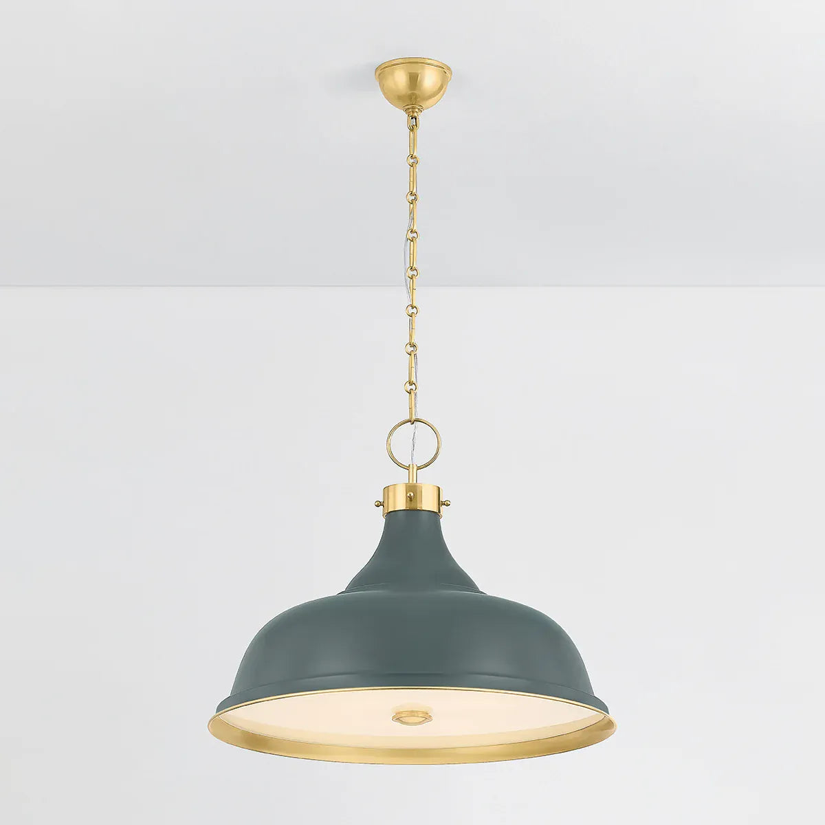 Hudson Valley Painted No. 1 Pendant - Soft Studio Green Pendant
