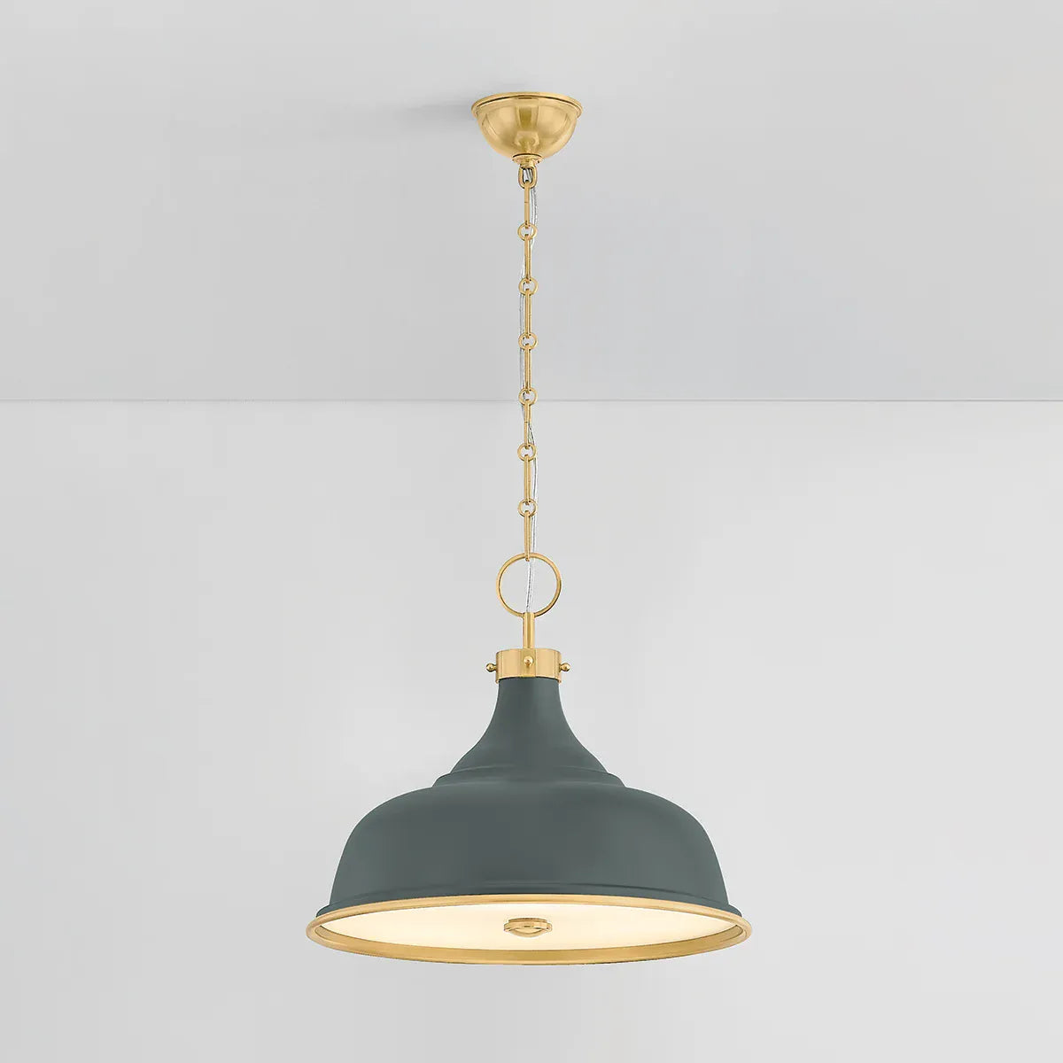 Hudson Valley Painted No. 1 Pendant - Soft Studio Green Pendant
