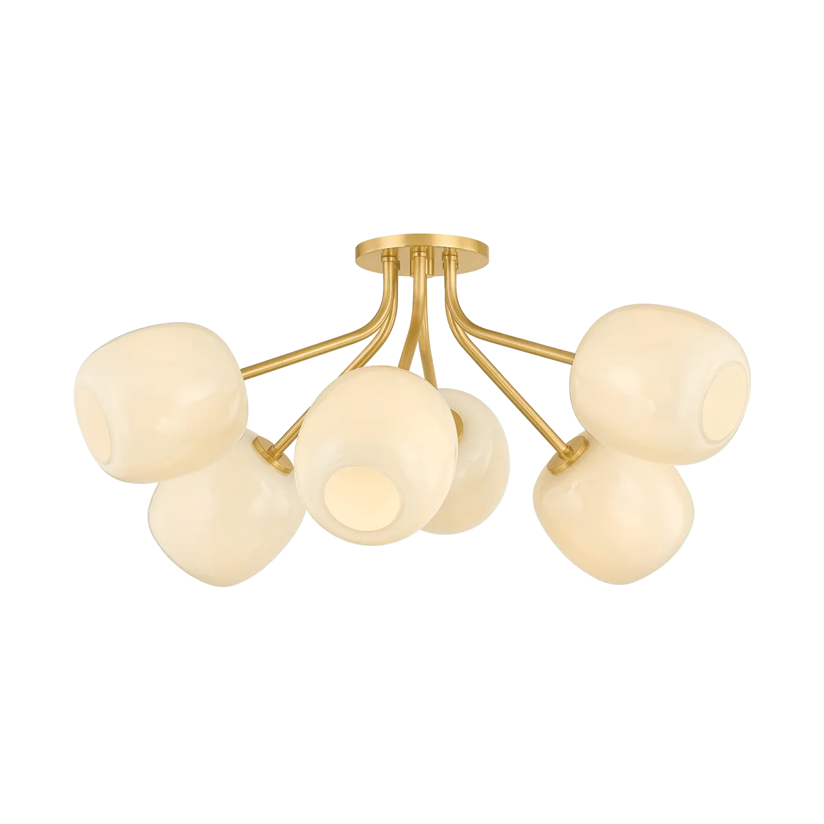 Hudson Valley Small Lisette Semi Flush Semi-Flush Mount H1092606-AGB