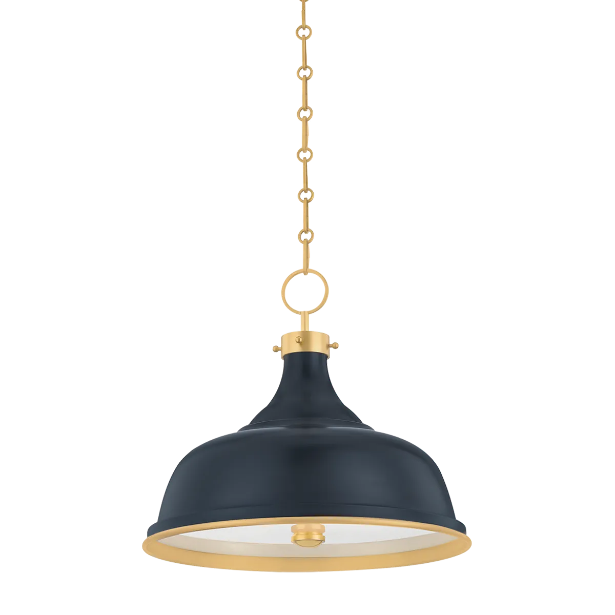 Hudson Valley Small Painted No. 1 Pendant - Darkest Blue Pendant MDS300-AGB/DBL
